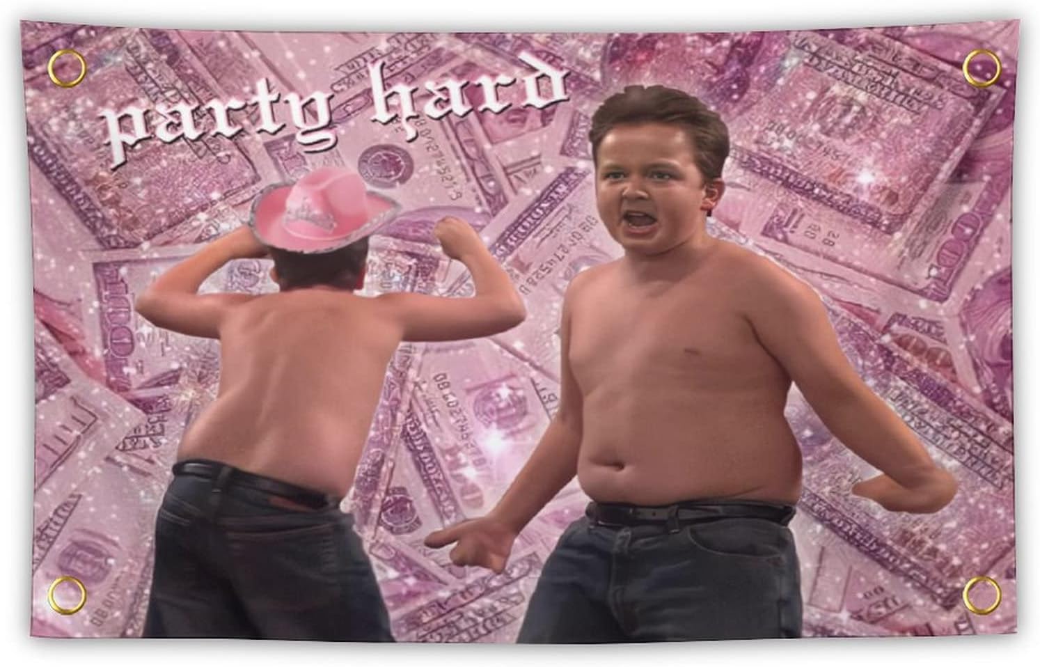 Tapestries - Ucxuiy Party Energy Funny 3x5 Feet Banner Flag Meme Tapestry for Bedroom Wall Hanging Decor 3x5 Feet Flag Banner Indoor Outdoor Poster