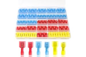 MENTBERY 280PCS Spade Connector Kit, 22-10AWG Quick Disconnect Wire Connectors, Nylon Insulated Spade Terminal Connectors Male and Female