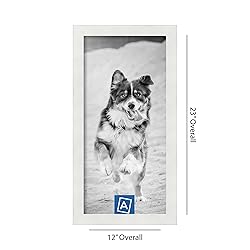 ArtToFrames 10x21 Inch White Picture Frame, This