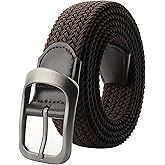 Drizzte Plus Size 43'' to 75'' Mens Elastic Stretch Belts Big and Tall Belt
