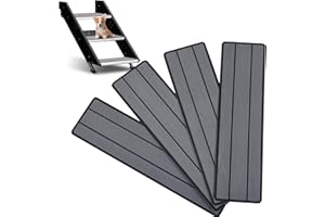 OCEANBROAD EVA Foam RV Step Cover 24''L x 6.5''W 4 Pack with Self Adhesive for Ladders Trailers Truck Campers RV Steps Treads
