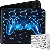 Roacap Teen Boys Wallet, Cool Dinosaur Wallets for Kids Son 9-12/8-10/8-12 with Wallet Card, Funny Leather Bifold Rfid Blocking Wallet, Purse Coin Pocket Id Window for Men Boy Male Youth Guys Gifts