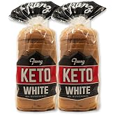 White Keto Bread - Zero NET Carbs - Keto Diet Approved - 2 Loaf Pack (2 x 18oz)