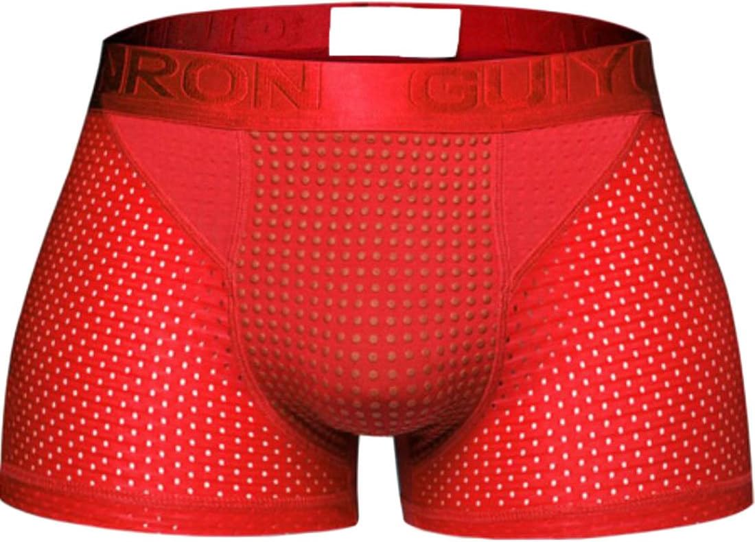 Gnao Men Basic Magnetic Therapy Breathable Underwear Boxer Briefs