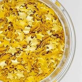 Gold Edible Star Shaped Glitter for Cakes - Fancy