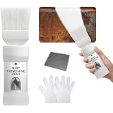 CARPOLY 2-in-1 Rust Converter &amp; Metal Primer with Brush(5.29 Oz), Stops &amp; Prevents Corrosion on Metal, Anti-Rust Coating Rust Paint, Inhibitor for Cars, Trucks, Trailers - White