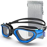 OMID Swim Goggles, P2 Lite Comfortable Anti-Fog Swimming Goggles for Men Women Adults Youth