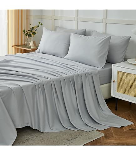 Amazon.com: Dobby Stripe Queen Sheets - 6 Piece 1500 Supreme