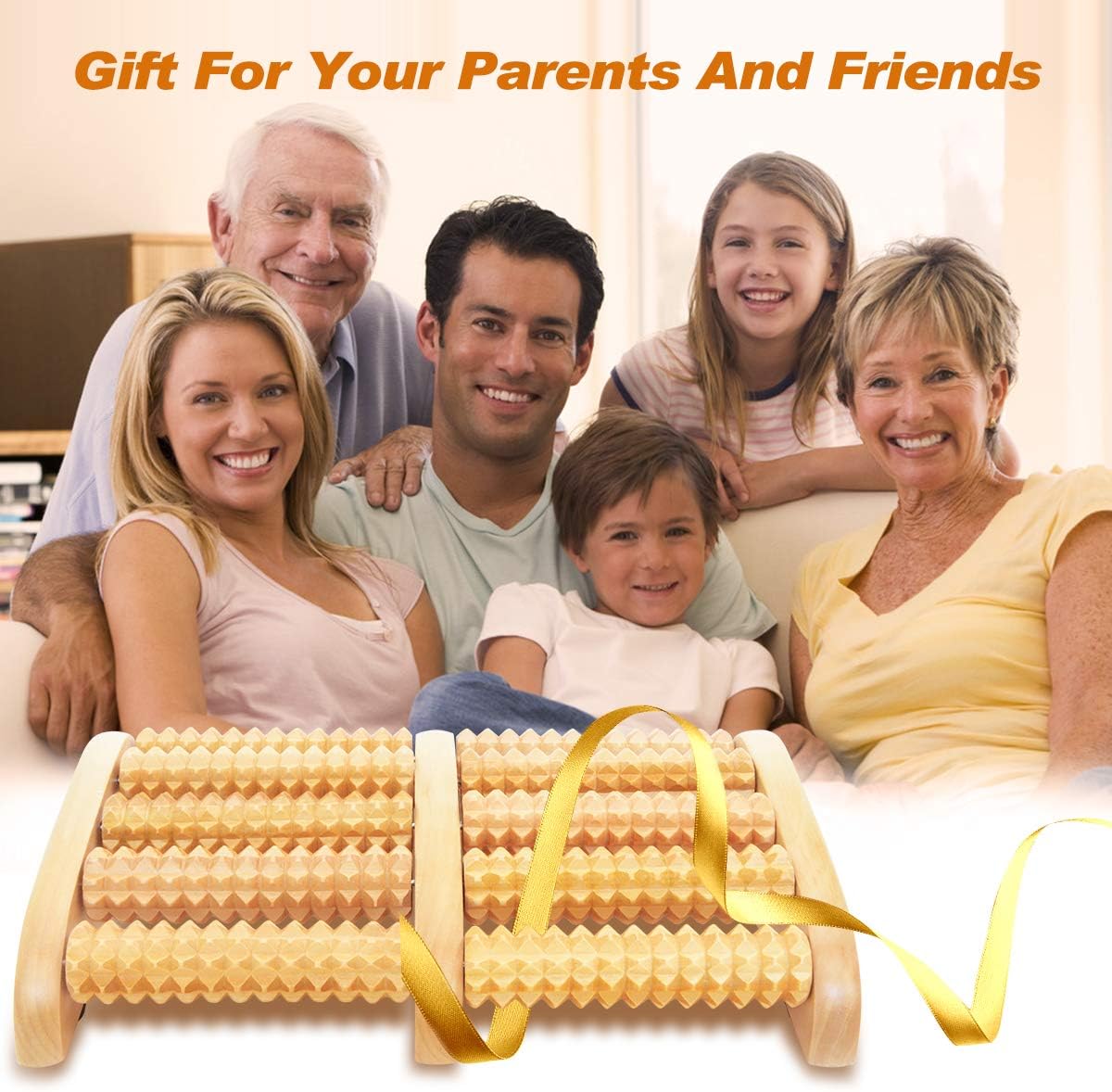 Gifts Dual Foot Massager Roller - Unique Gifts for Men, Women, Mom, Dad, Teacher - Original Shiatsu Massage for Foot, Leg, Back - Relax & Relieve Foot Pain, Plantar Fasciitis, Stress Relief: Health & Personal Care
