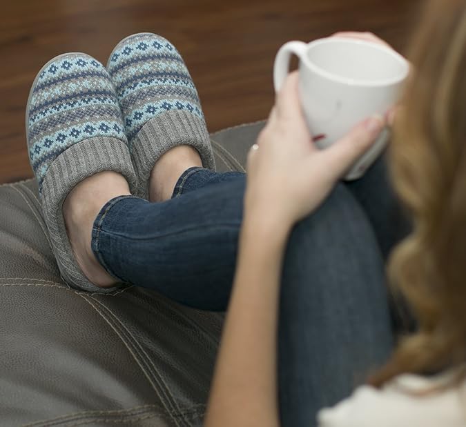 金盒特价 RockDove 手工针织 记忆绵女式拖鞋 7.3折.29 海淘转运到手约¥155 三色可选