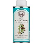 La Tourangelle Virgin Macadamia Nut Oil, High Smoke Point, 8.45 fl oz | Family-owned since 1867, High Heat For Cooking, Saut&eacute;, Stir-Fry, Roasting, Baking, or Face and Hair, Cold-Pressed, Non-GMO