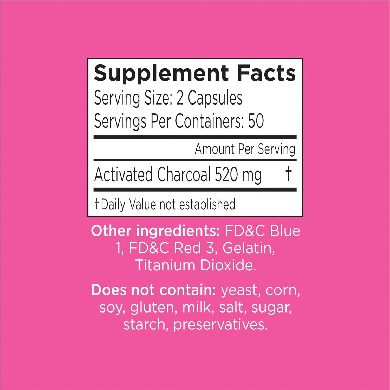 CharcoCaps Activated Charcoal Detox & Digestive Relief, 260mg, 100 Capsules: Health & Personal Care
