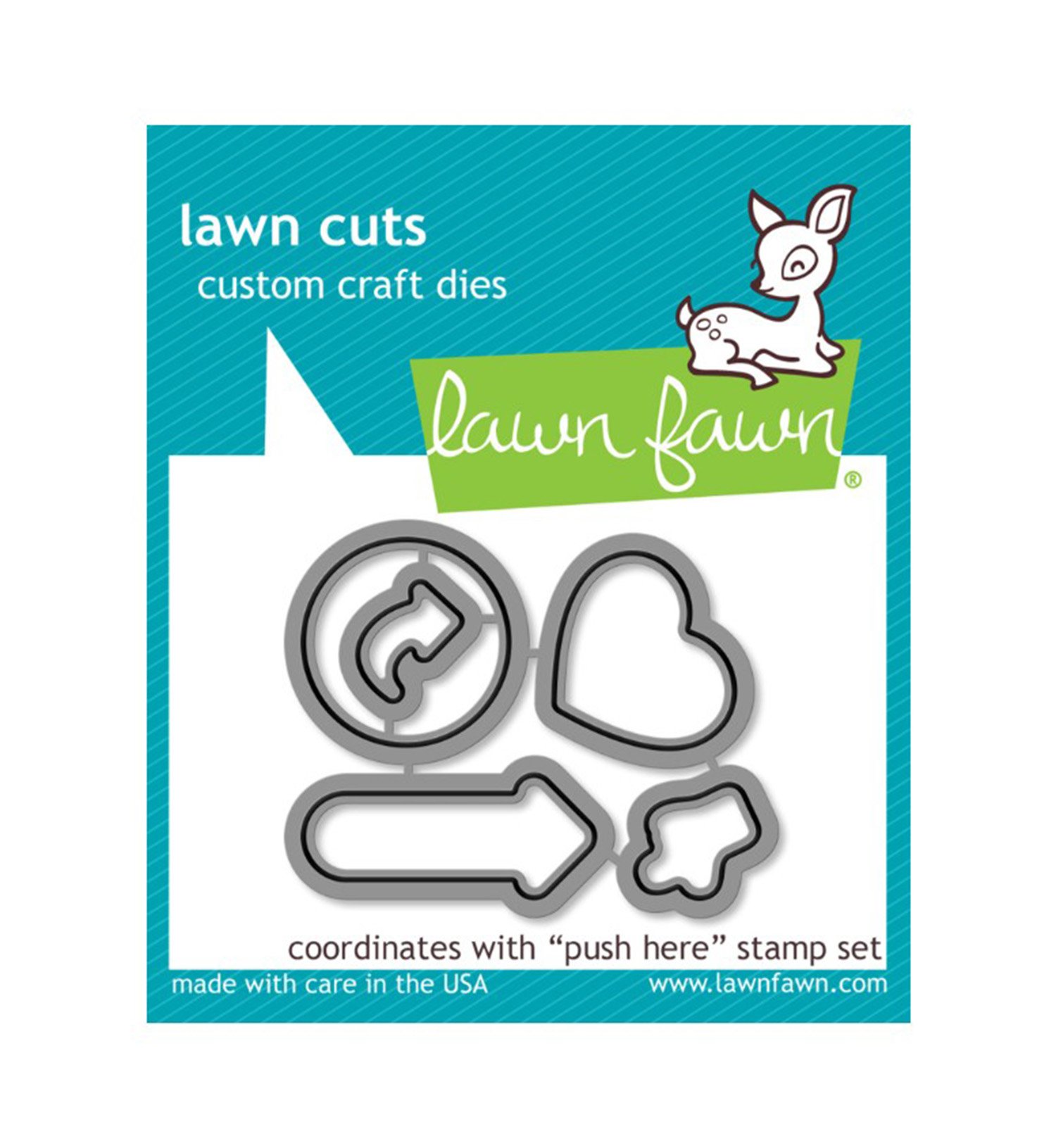 Lawn Fawn Push Here Dies
