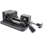 HHIP 3900-0183 Pro-Series High Grade Iron Quick Slide Drill Press Vise, 3" Width x 1.25" Depth Jaw, 3.5" Jaw Opening (Pack of 1), Silver