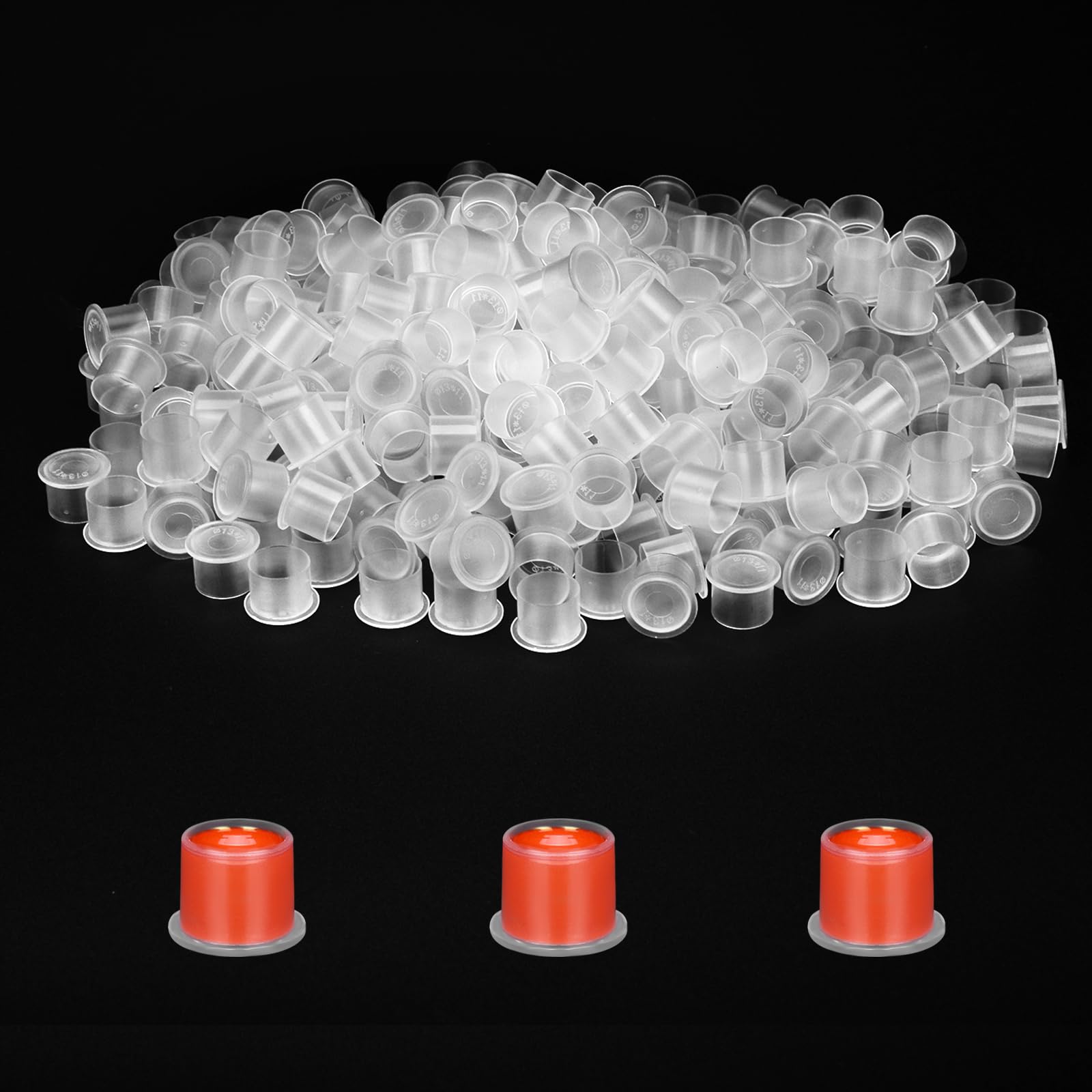 ATOMUS Tattoo Ink Cups With Base 300Pcs Pigment Cups Medium Ink Container for Tattoo Kit Tattoo Supplies (Medium_300pcs)