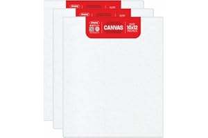 Anupam Primed Canvas Board for Painting, Canvas Boards 3 Pack Size 10x12 Blank Painting Canvas Panels for Oil, Acrylic Paint 