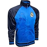 Icon Sports Group Men's Real Madrid Full Zip Track Jacket With Real M. Big Logo on Front (AM)