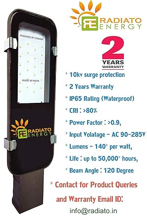 Radiato Energy 24W Metal Street Light (White)