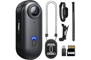 SHPTDJTIC Body Camera, Thumb Size Cam,Wearable Camera with 360°Rotatable Clip & Magnetic Clip,150 Minutes for Recording,Take for Lecture, Traveling,Pet Walking and Outdoors Activities (1080P-64G)