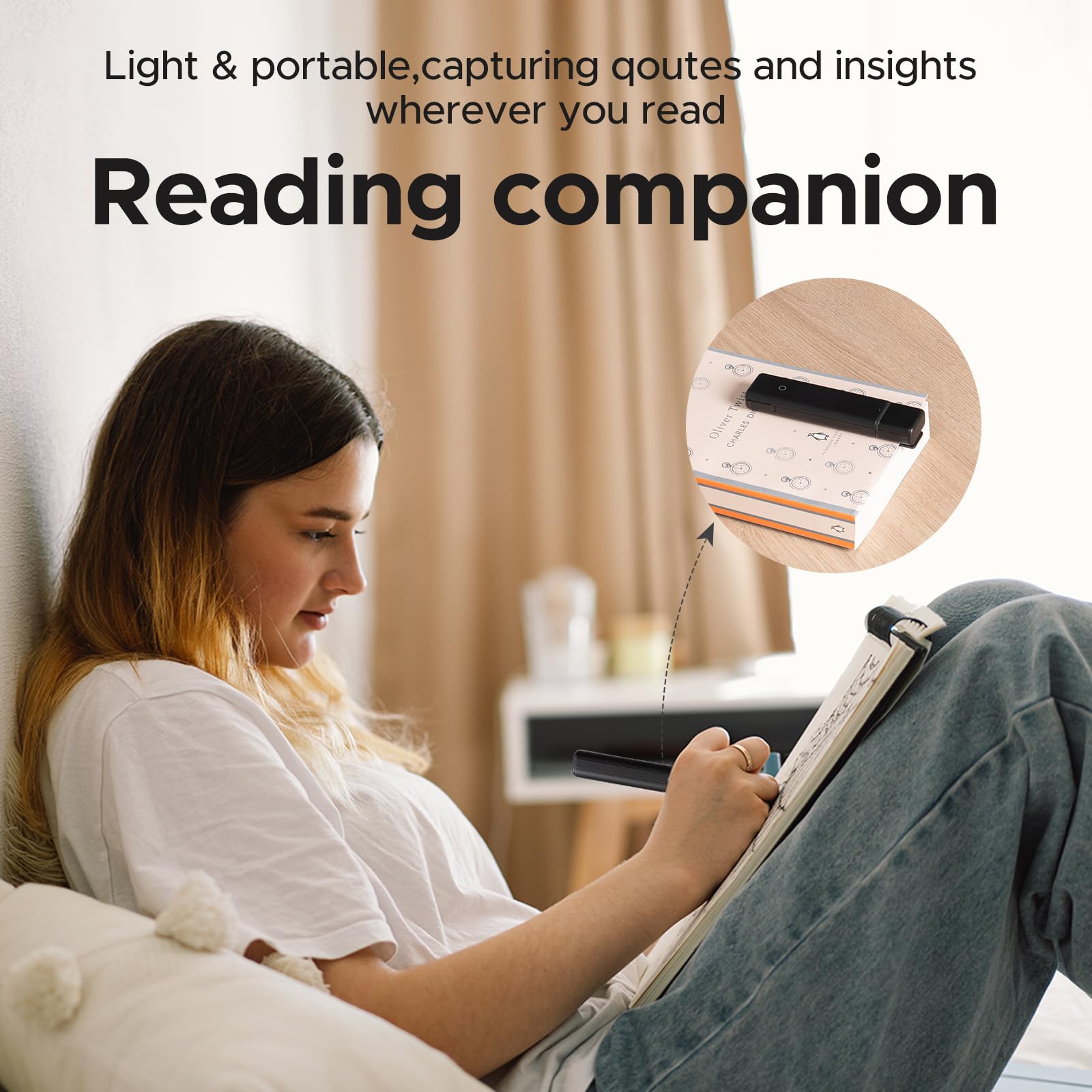 VYU iMark Digital Highlighter, Smart AI Scanner Pen, ChatGPT-4o Powered Scan, OCR Digital Scanning Device, AirDrop Export, for iOS/Android, Best Gift for Students & Book Lovers