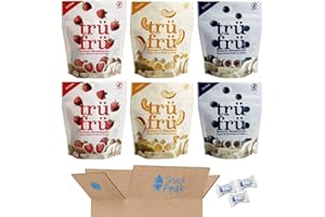 Tru Fru Crème Snack Peak Variety Gift Box – Strawberries in Crème, Peaches in Crème, and Blueberries in Crème