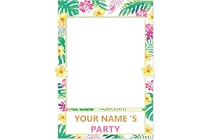Moon Boat 2 in 1 Luau Photo Booth Props Frame Party Supplies: Hawaiian Tropical Tiki Birthday Baby Shower Bridal Shower Wedding Decorations (Assembly Needed)