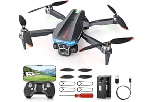 Skyvoyant Drone with Camera - Foldable Brushless Motor Drone for Adults/Kids, 1080P HD RC quadcopter. Waypoint Fly, Altitude Hold, One Key Take Off/Landing, Gesture Selfie, 3D Flip, Long Flight Time