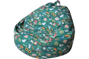 YuppieLife Stuffed Animal Storage Bean Bag Chairs Canvas Cover for Kids(No Filling)/Machine Washable and Durable Toddler Bean Bag Sofa Cover for Room Decor (Farm, 38'')