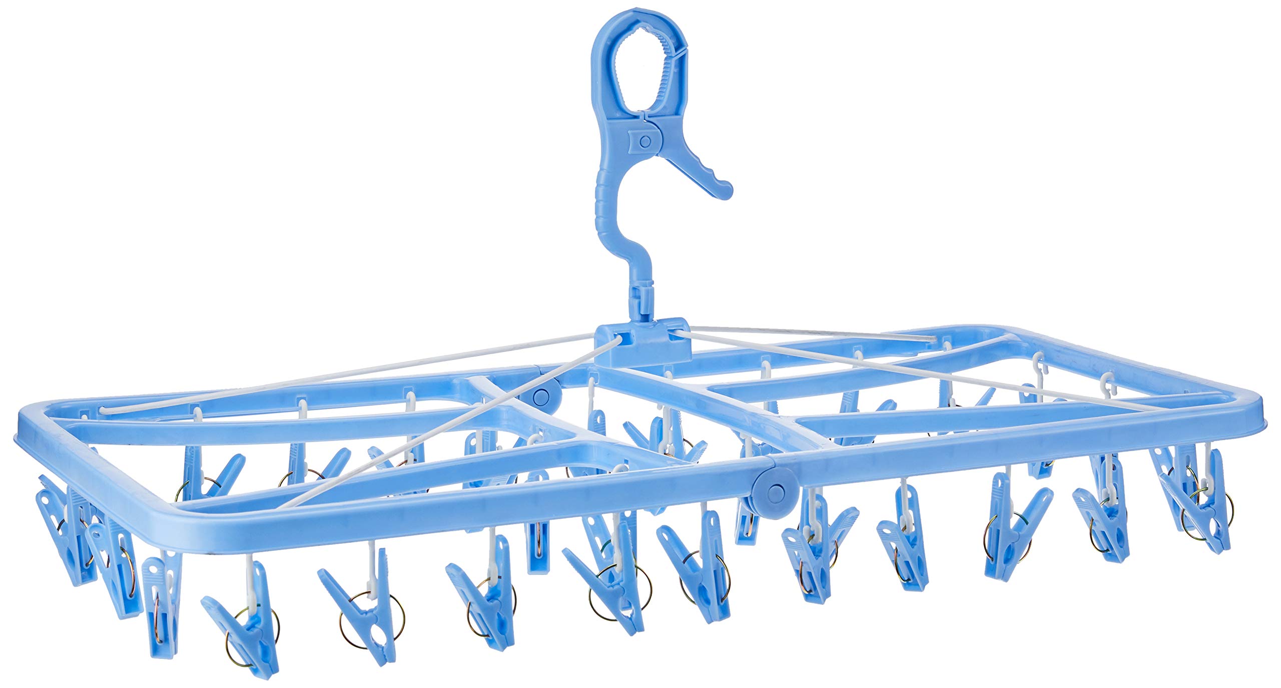 パール金属(PEARL METAL)ベルタ 物干し ハンガー 角型 ピンチ 32個付 ブルー H-2141商品画像