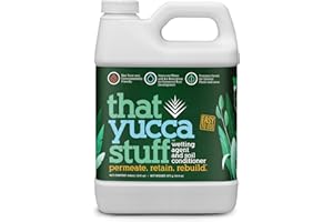 THATYUCCASTUFF Natural Soil Conditioner & Organic Input Material Wetting Agent | 97% Yucca Schidigera Extract with Citric & Humic Acids | Boosts Water Penetration, Plant Health | Non-Toxic Eco-Friendly | 32 oz
