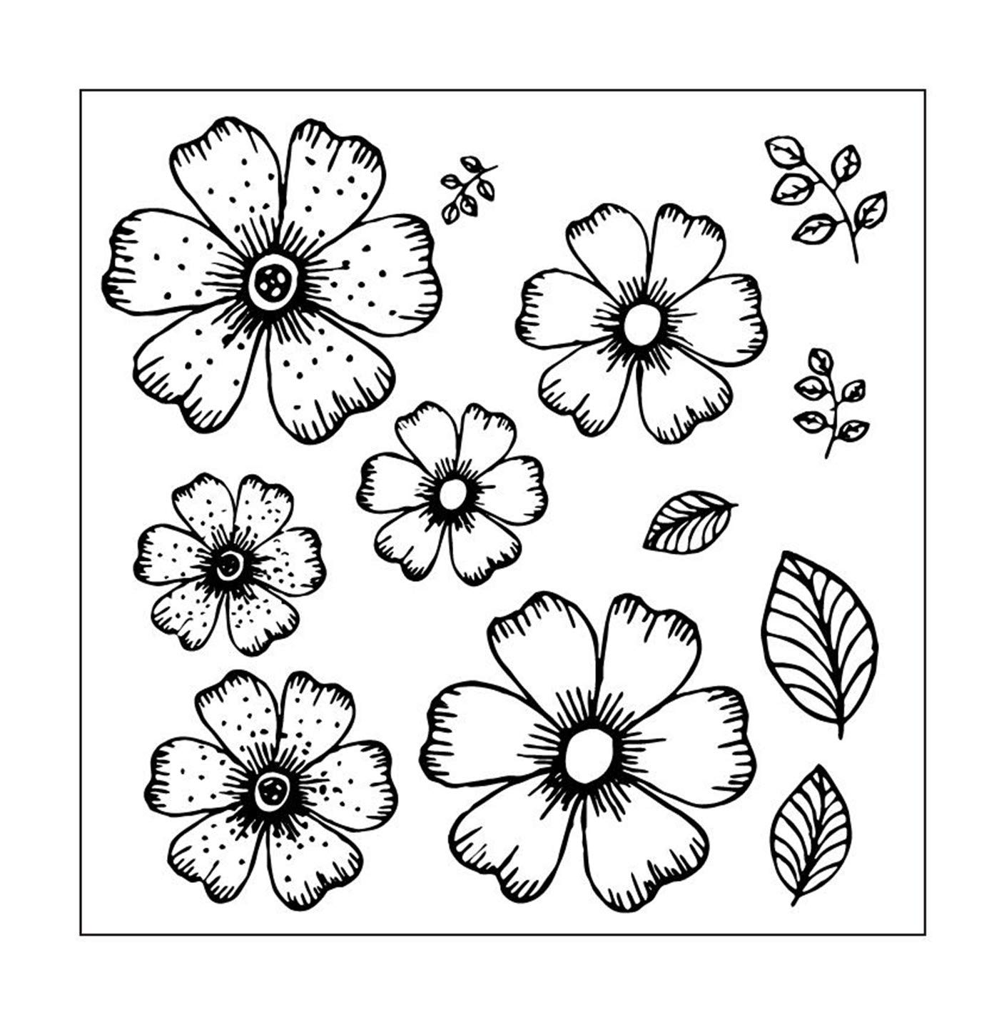 Arrietty DIY Flowers Leaves Stamp Rubber Clear Stamp/Seal Scrapbook Decorative Card Making Clear Stamps