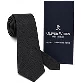 Oliver Wicks Italian Grenadine Tie &ndash; 100% Silk, Hand-Finished &amp; Tipped, Made in Italy, Small-Batch Men's Accessory