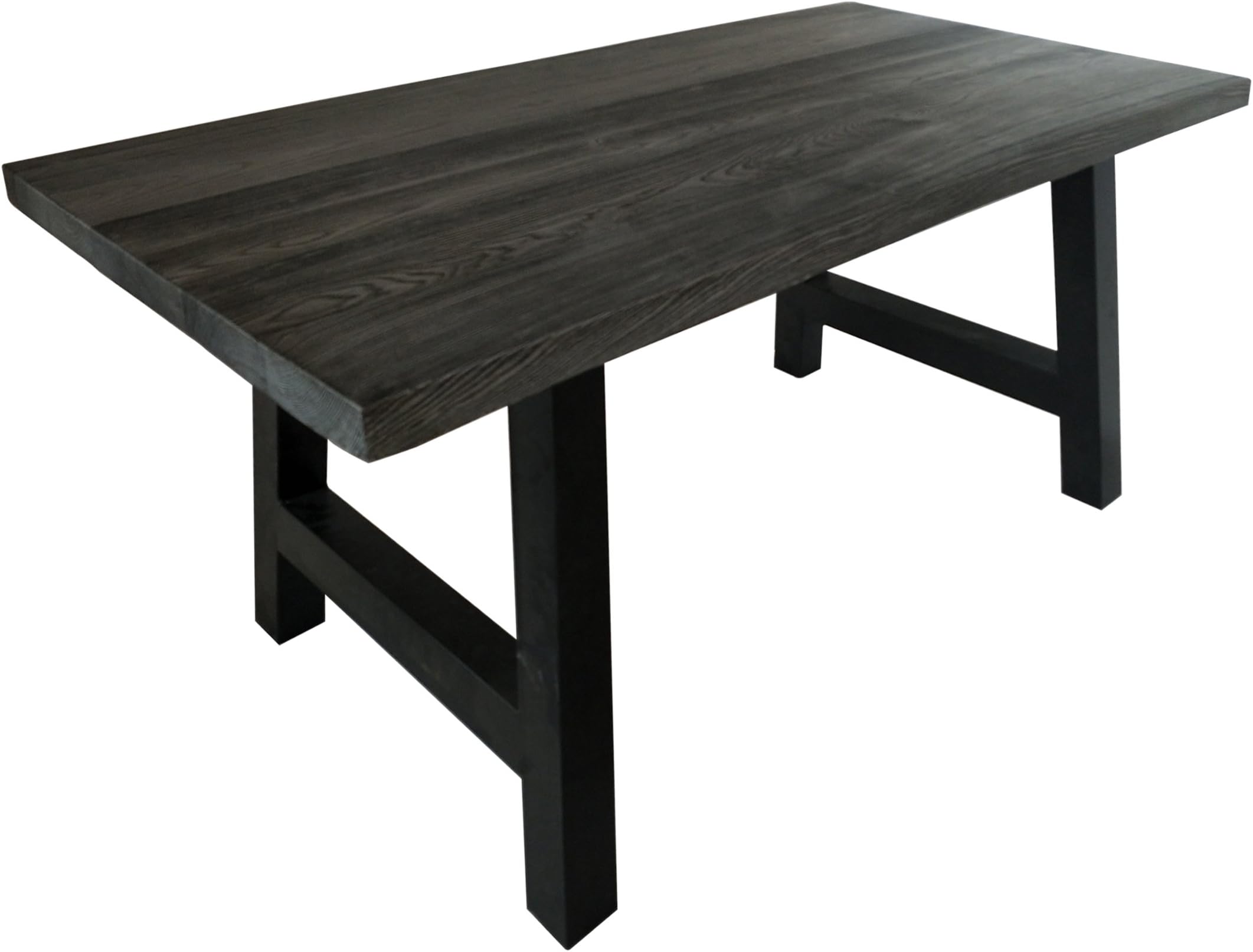 Christopher Knight Home Lido Outdoor Lightweight Concrete Dining Table, Natural Grey / Black