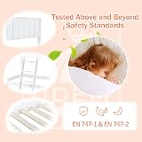 Jtyca Wooden Bunk Beds for Kids, Cabin Bed with Guard Rail & Ladder view 6