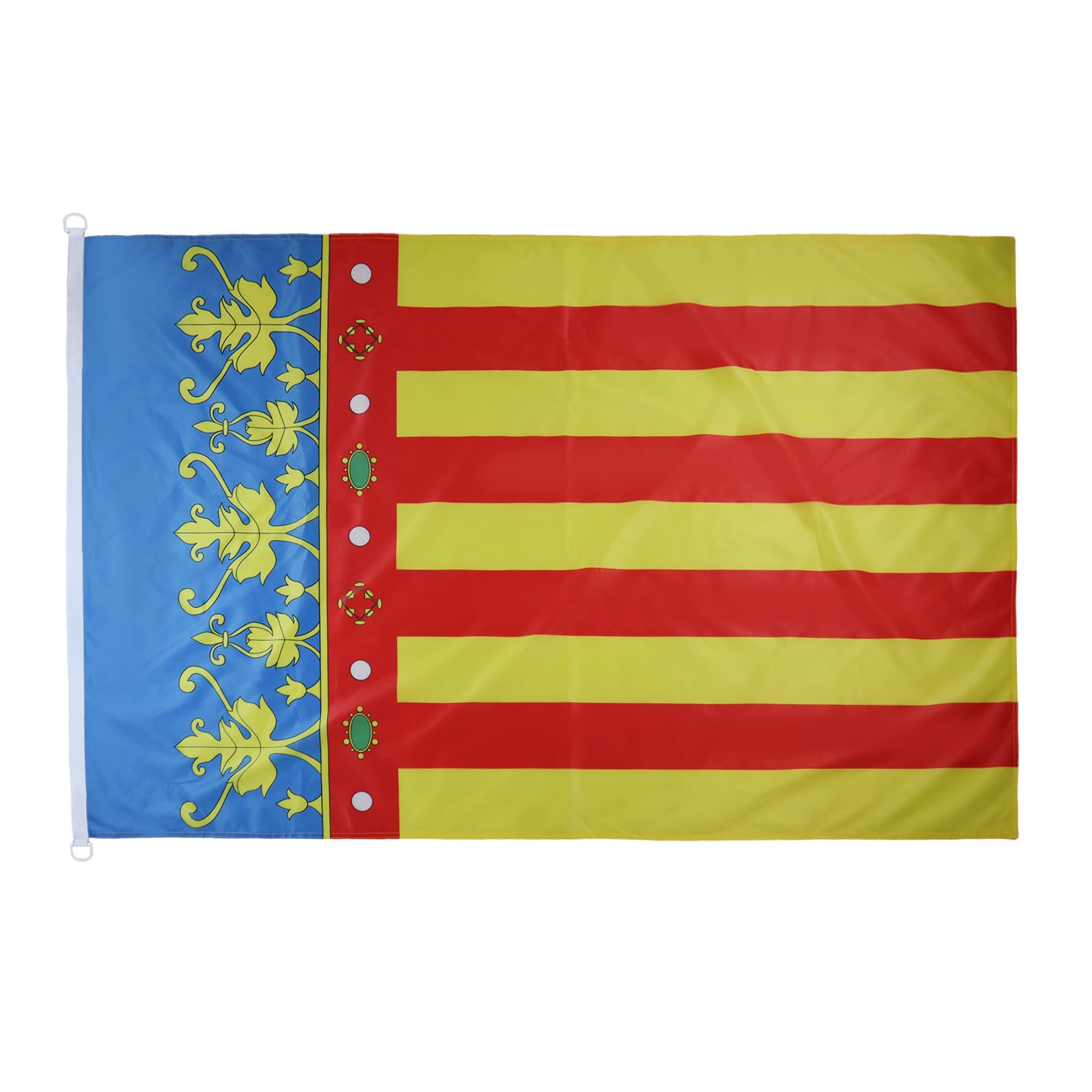 AZ FLAG Valencian Community Flag 3' x 5' External Use - Spanish region flags 90 x 150 cm - Banner 3x5 ft Knitted Polyester with rings