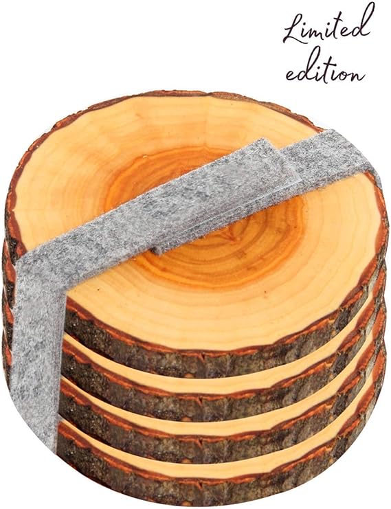 Amazon Com Handmade Rustic Natural Wood Coasters For Drinks