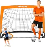 Dimples Excel Pop-Up Football Goal 4x3FT Orange Portable & Foldable view 6
