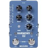 MOOER Harmony X2 Effects Pedal, 12 Pitch Options with 11 Harmonic Modes | Dual-Footswitch Dual-Channel Harmony Stereo Effect Pedal for Electric Guitar, Bass (X2)