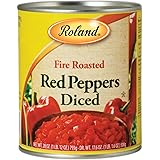 Roland Fire Roasted Diced Red Peppers, 28-Ounce Cans (Pack of 4)