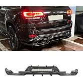 Scuhala Rear Bumper Diffuser for Jeep Grand Cherokee SRT/SRT8 2012-2022 | 4PCS,Add On Rear Diffuser,ABS Plastic Body Kit (Carbon Fiber Painted)