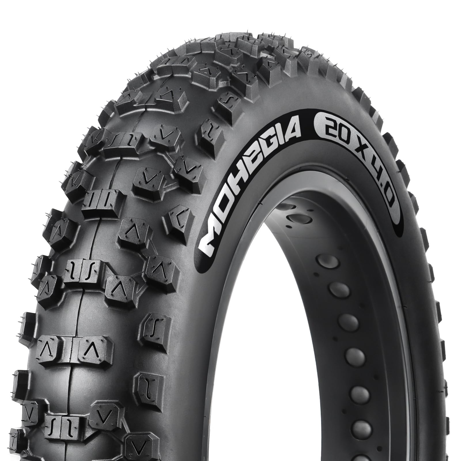 Photo 1 of MOHEGIA Ebike Fat Tire: 20 x 4.0 Inch E-Bike Mountain Tire High-Performance and All-Terrain Folding Replacement Bicycle Tire with Offroad or Trail Riding