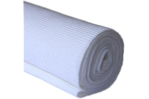 TinaKim Ribbed Cuffs for Sewing, Jacket Hoodies Waistbands Neckbands Cuffs Sewing Material (20"L x 43"W, 66 Milk White)