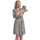 Galabloomer Maternity Robe and Baby Receiving Blanket, Matching Mommy Labor Delivery Robe and Swaddle Set