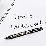 ABEIER Black Permanent Marker Pens Bullet Tip 6-Count for Wood Stone Plastic view 4