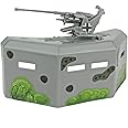 BMC WW2 Pillbox Bunker Defense with Artillery - 1:32 Plastic Army Men Accessory