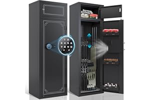 KAER 10-12 Gun Safe, Gun Safes for Rifles and Pistols, Large Gun Safe for Home Rifles and Shotguns, Gun Cabinet, Rifle Safe, Gun Safes & Cabinets, Quick Access Gun Safes with Adjustable Shelves