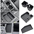CDEFG 3PCS Compatible with 2024 2025 Lexus GX 550 Center Console Organizer Tray GX 550 Accessories Middle Console Cup Holder Wireless Charing Pad 2024 2025 GX 550 Storage Box(Not for Cool Box)
