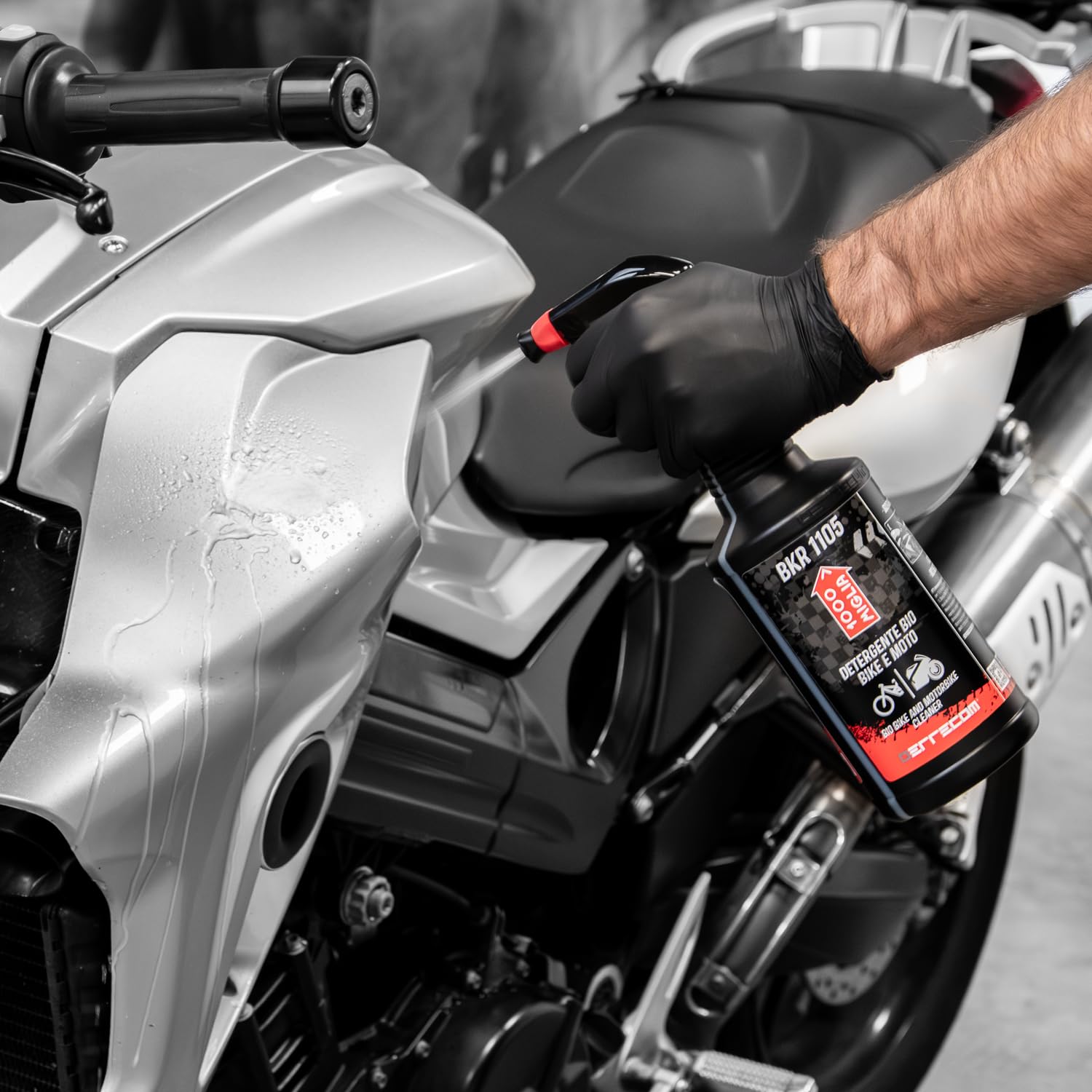Errecom 1000 Miglia BKR 1105 Biologisch abbaubarer Fahrradreiniger, 1 L Sprühflasche 4
