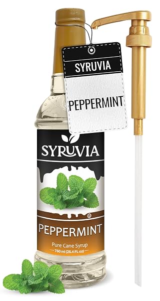 SYRUVIA COFFEE SYRUP, PEPPERMINT FLAVORED SYRUP FOR DRINKS,...