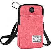HOTEMIA Cell Phone Purse Waist Pack Bag Travel Crossbody Bag Wristband Sport Armband Wallet with Removable Shoulder Strap (Pink)